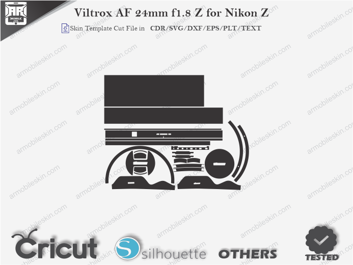 Viltrox AF 24mm f1.8 Z for Nikon Z Skin Template Vector