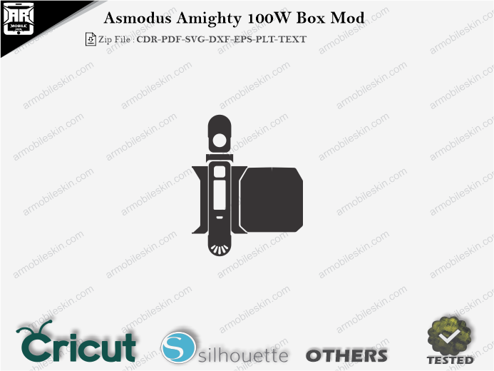 Asmodus Amighty 100W Box Mod Skin Template Vector