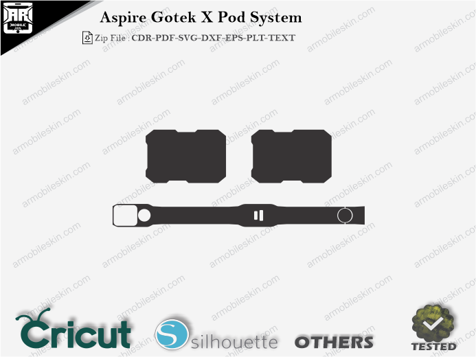 Aspire Gotek X Pod System Skin Template Vector