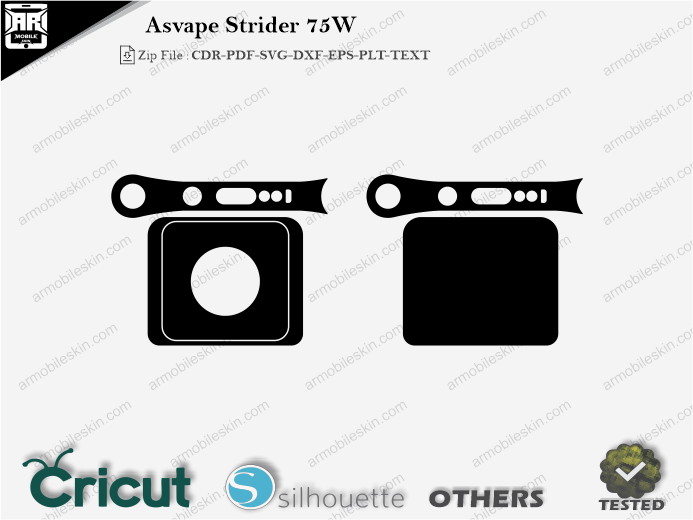 Asvape Strider 75W Skin Template Vector