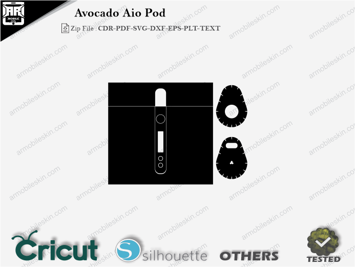 Avocado Aio Pod Skin Template Vector