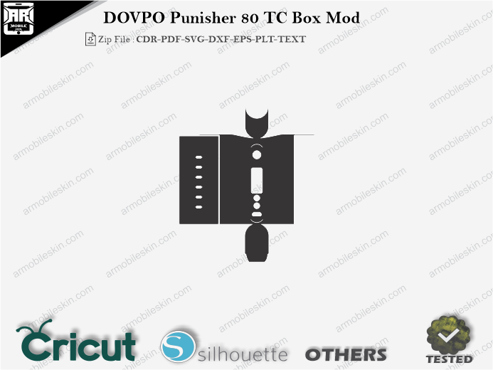 DOVPO Punisher 80 TC Box Mod Skin Template Vector