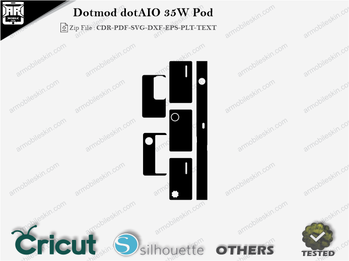 Dotmod dotAIO 35W Pod Skin Template Vector