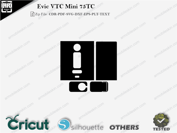 EVic VTC Mini 75TC Skin Template Vector