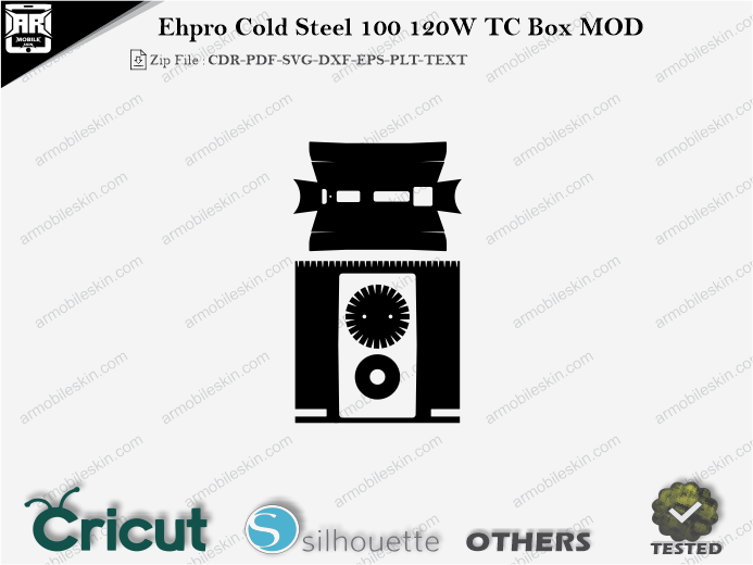 Ehpro Cold Steel 100 120W TC Box MOD Skin Template Vector