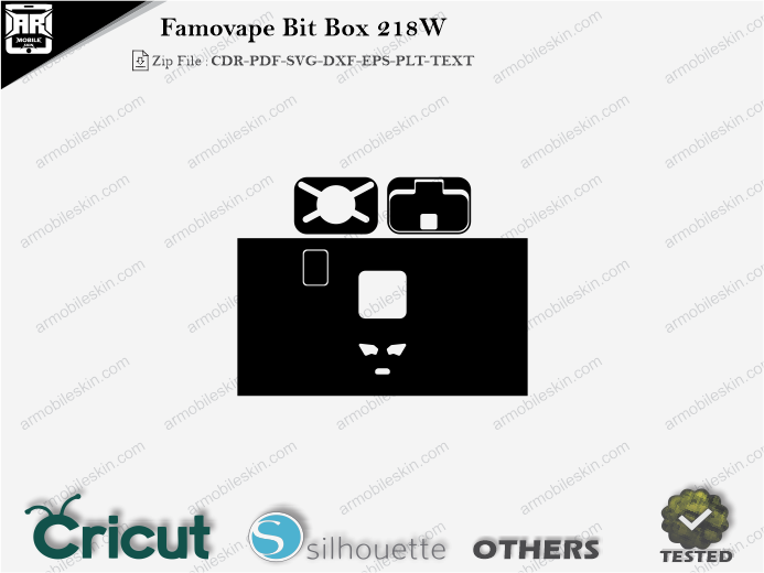 Famovape Bit Box 218W Skin Template Vector