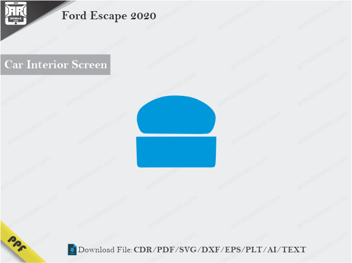 Ford Escape 2020 Car Screen Cutting Template Vector