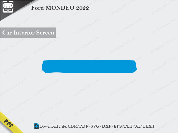 Ford MONDEO 2022 Car Screen Cutting Template Vector