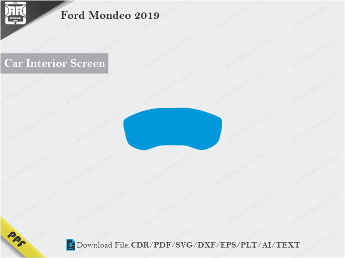 Ford Mondeo 2019 Car Screen Cutting Template Vector