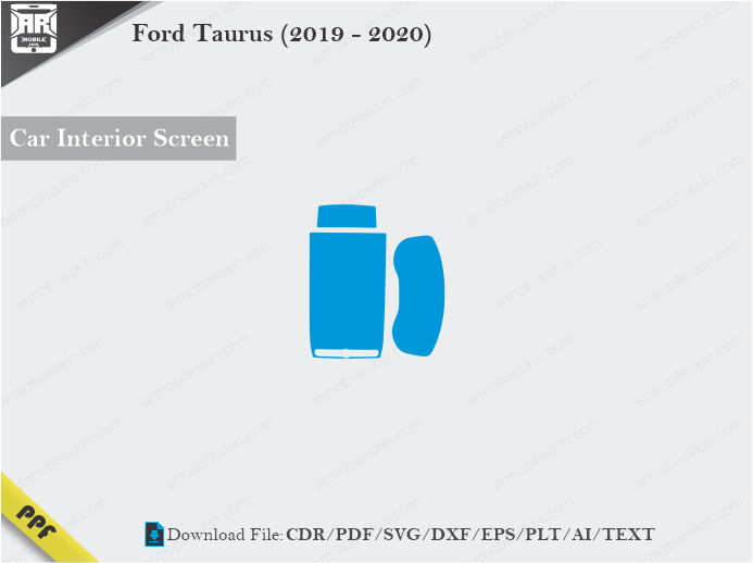 Ford Taurus (2019 - 2020) Car Screen Cutting Template Vector