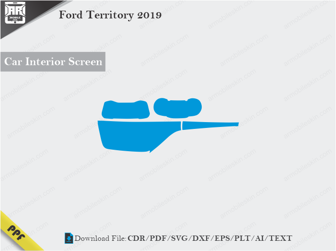 Ford Territory 2019 Car Screen Cutting Template Vector