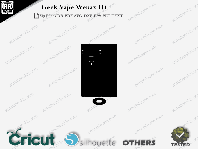 Geek Vape Wenax H1 Skin Template Vector