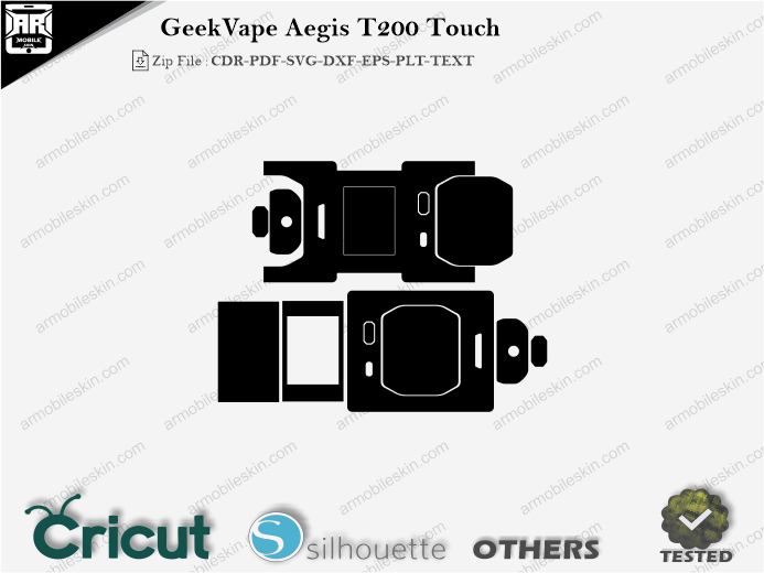 GeekVape Aegis T200 Touch Skin Template Vector