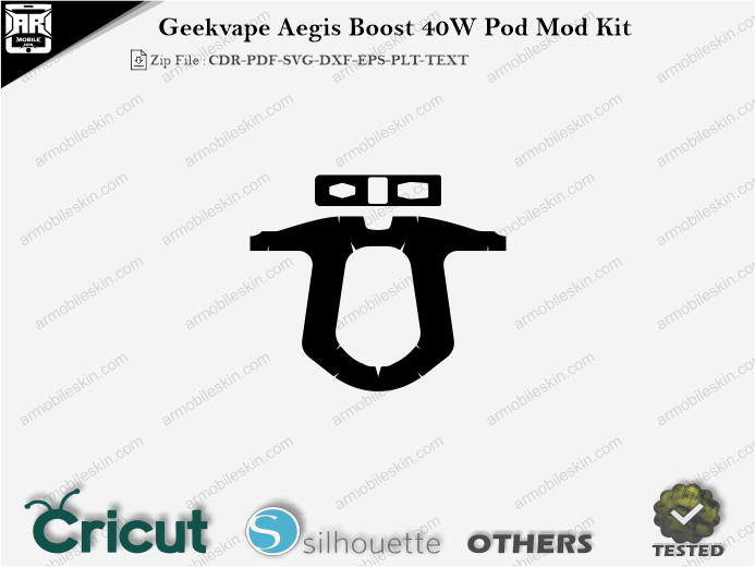 Geekvape Aegis Boost 40W Pod Mod Kit Skin Template Vector