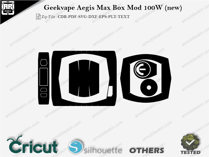 Geekvape Aegis Max Box Mod 100W (new) Skin Template Vector