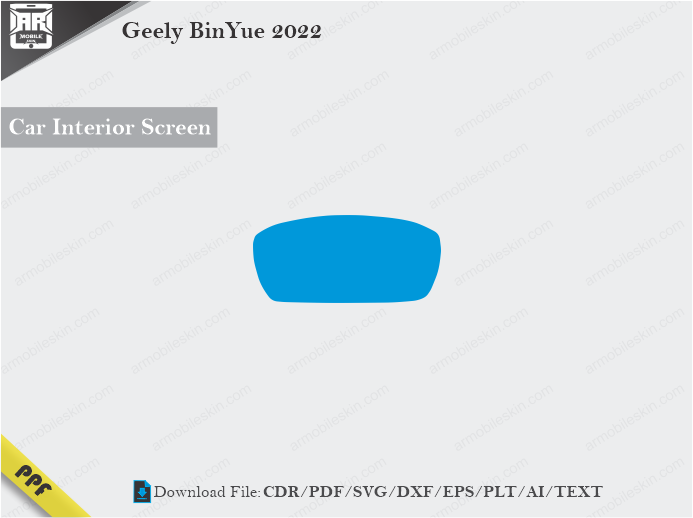 Geely BinYue 2022 Car Screen Cutting Template Vector