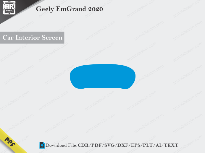 Geely EmGrand 2020 Car Screen Cutting Template Vector