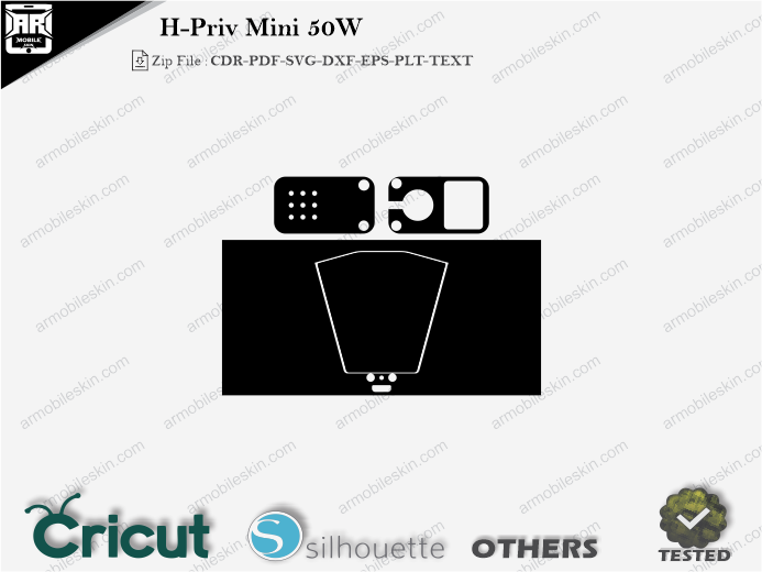 H-Priv Mini 50W Skin Template Vector