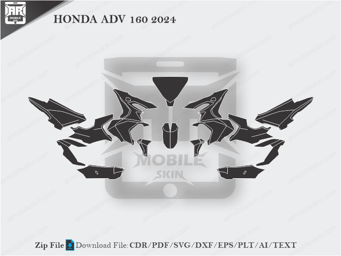 HONDA ADV 160 2024 Wrap Skin Template