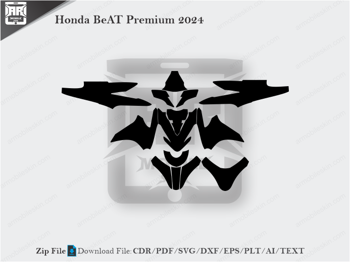 Honda BeAT Premium 2024 Wrap Skin Template