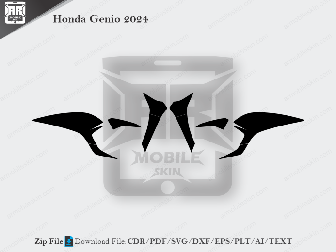 Honda Genio 2024 Wrap Skin Template Vector