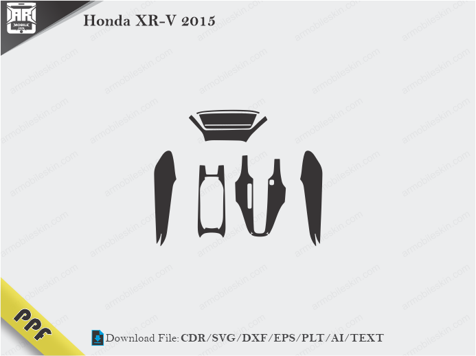 Honda XR-V 2015 Interior PPF Cut Template Vector