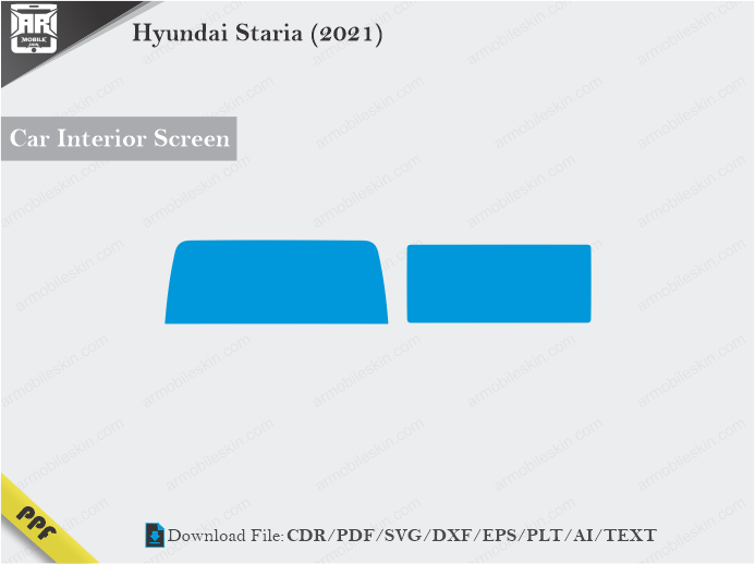 Hyundai Staria (2021) Car Screen Cutting Template Vector