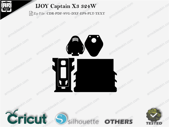 IJOY Captain X3 324W Skin Template Vector