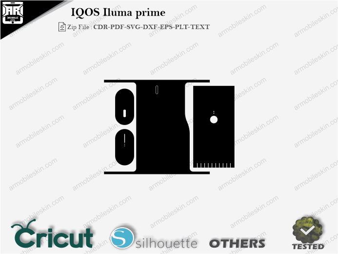 IQOS Iluma prime Skin Template Vector