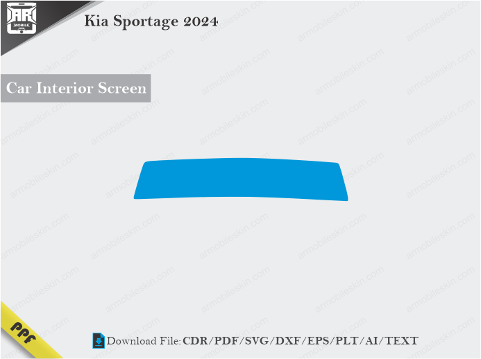 Kia Sportage 2024 Car Screen Cutting Template Vector