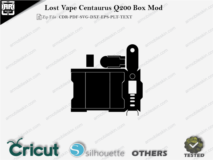 Lost Vape Centaurus Q200 Box Mod Skin Template Vector