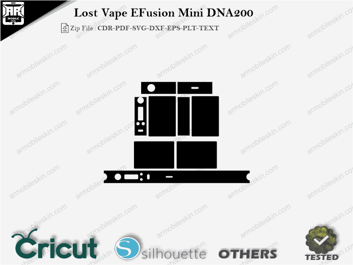 Lost Vape EFusion Mini DNA200 Skin Template Vector