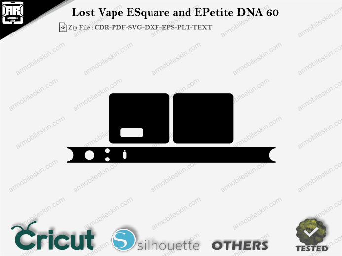 Lost Vape ESquare and EPetite DNA 60 Skin Template Vector