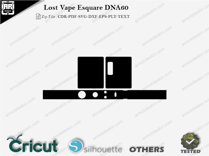 Lost Vape Esquare DNA60 Skin Template Vector