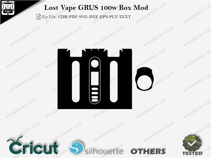 Lost Vape GRUS 100w Box Mod Skin Template Vector