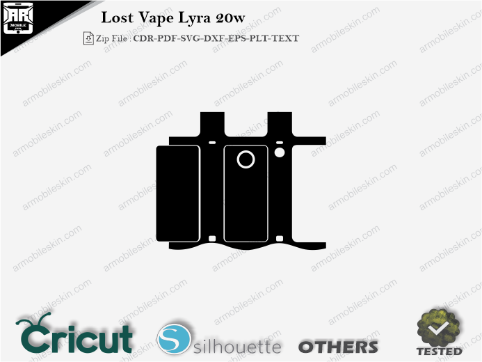 Lost Vape Lyra 20w Skin Template Vector