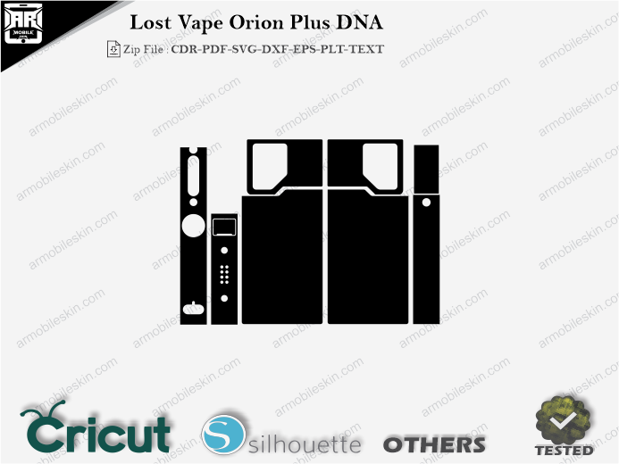 Lost Vape Orion Plus DNA Skin Template Vector