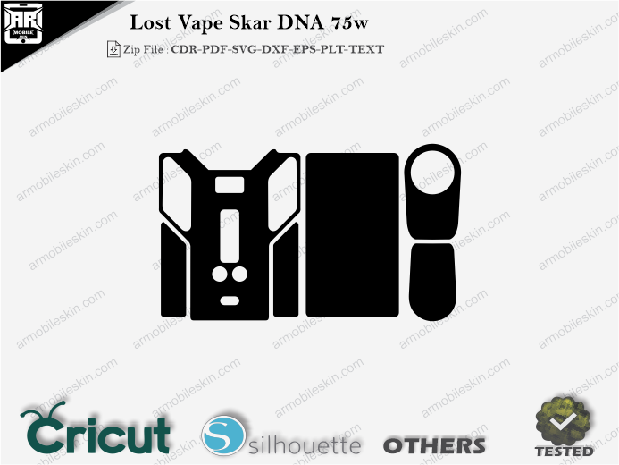 Lost Vape Skar DNA 75w Skin Template Vector