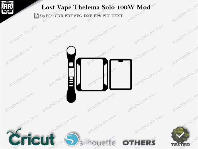 Lost Vape Thelema Solo 100W Mod Skin Template Vector