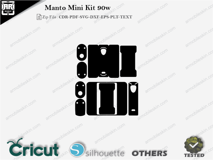 Manto Mini Kit 90w Skin Template Vector