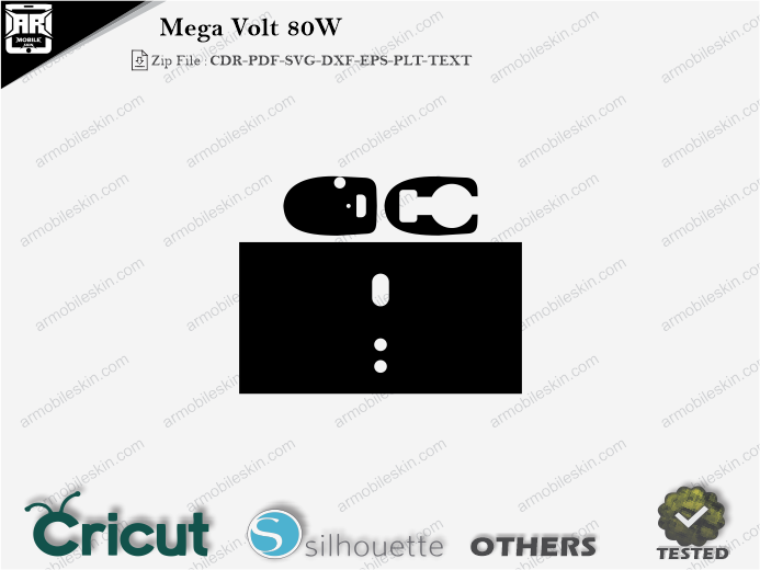 Mega Volt 80W Skin Template Vector