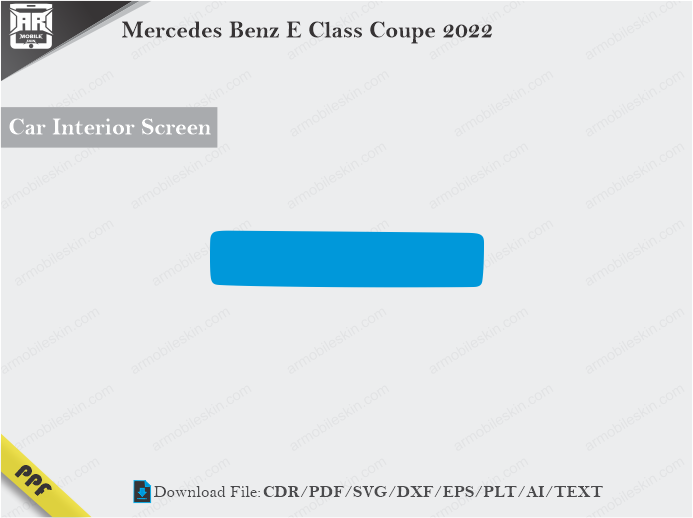 Mercedes Benz E Class Coupe 2022 Car Screen Cutting Template Vector