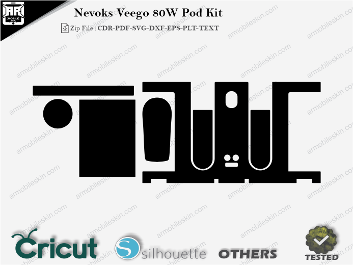 Nevoks Veego 80W Pod Kit Skin Template Vector