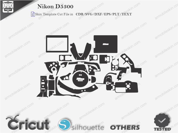 Nikon D5300 Skin Template Vector