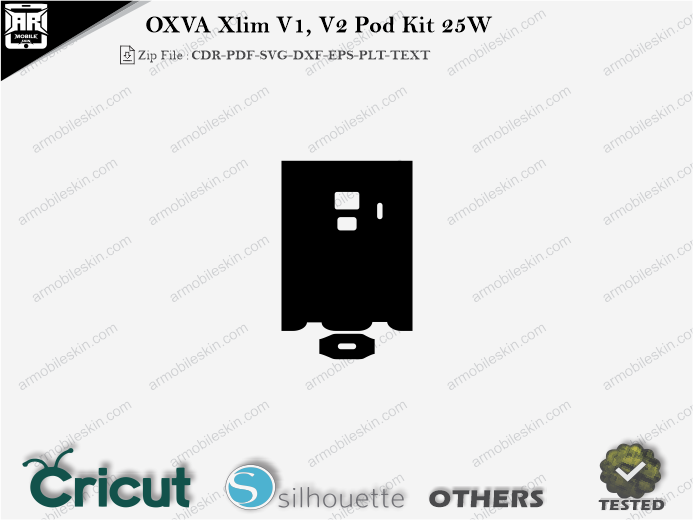 OXVA Xlim V1, V2 Pod Kit 25W Skin Template Vector