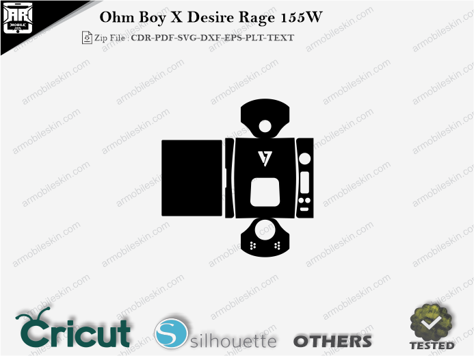 Ohm Boy X Desire Rage 155W Skin Template Vector