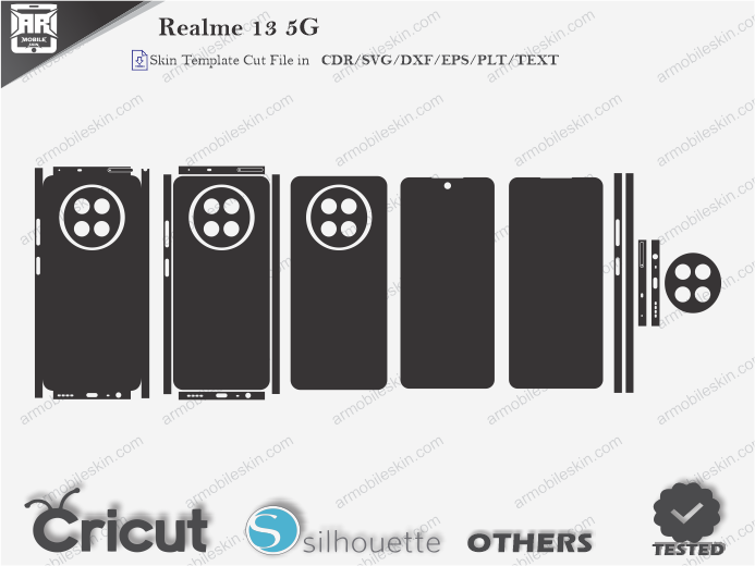 Realme 13 5G Skin Template Vector