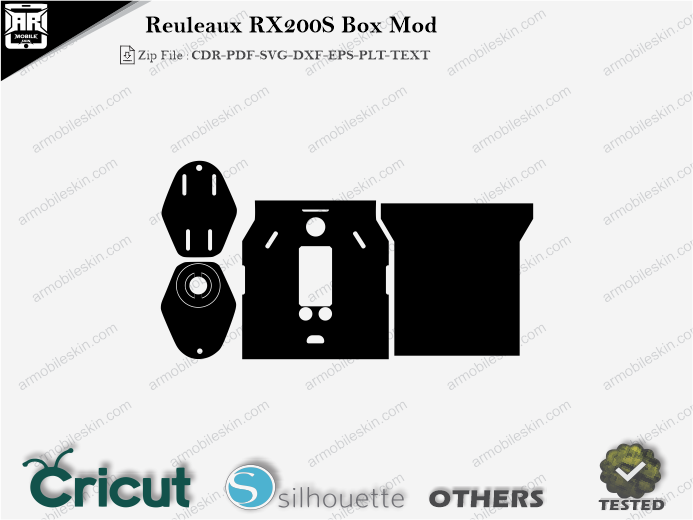 Reuleaux RX200S Box Mod Skin Template Vector