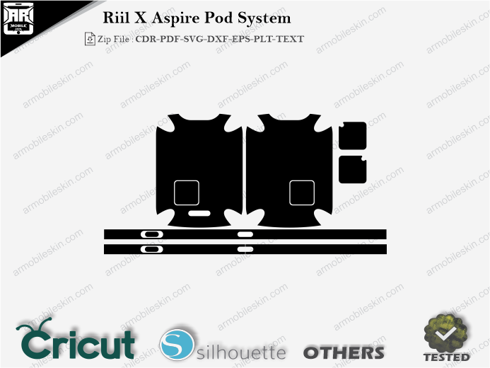 Riil X Aspire Pod System Skin Template Vector