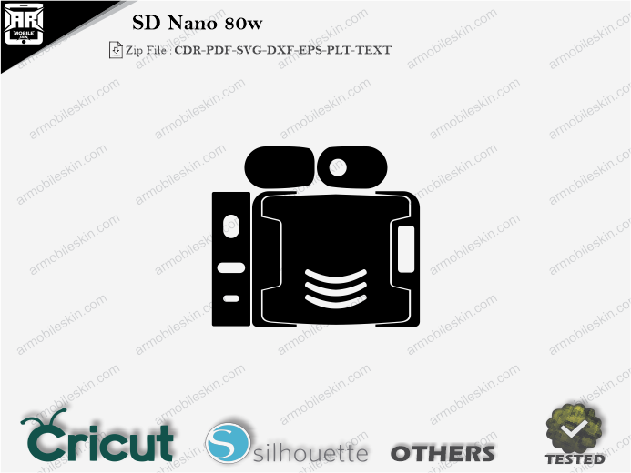 SD Nano 80w Skin Template Vector